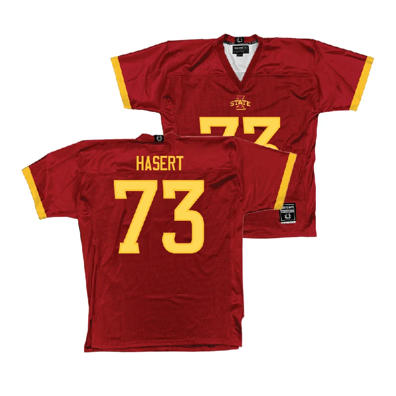 Football Jerseys For Team Pride-Iowa State Football Crimson Jersey  - Deylin Hasert