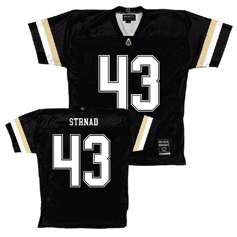 Personalized Football Jerseys-Purdue Black Football Jersey   - Claude Strnad