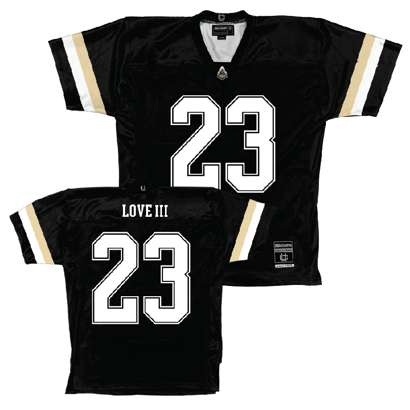 Custom Football Jerseys With Inspirational Designs-Purdue Black Football Jersey  - Reggie Love III