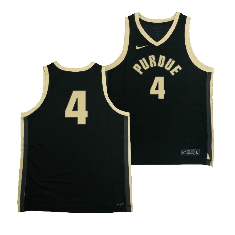 High-Performance Custom Basketball Jerseys-Nike Purdue Boilermakers Black NIL Game Replica Basketball Jersey - Trey Kaufman-Renn | #4