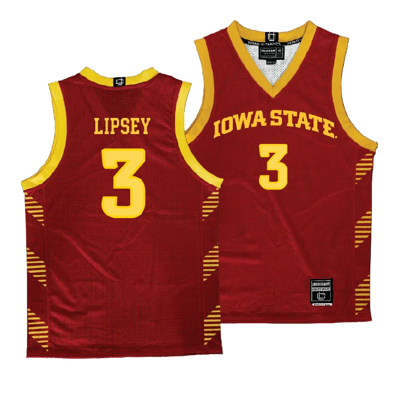 Personalized Basketball Jerseys For School Clubs-Crimson Men's Basketball Iowa State Jersey - Tamin Lipsey