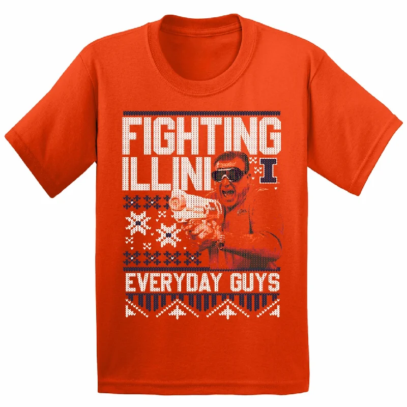 Basketball Jerseys For Fun Family Competitions-Illinois Basketball Everyday Guys Brad Underwood Youth T-Shirt