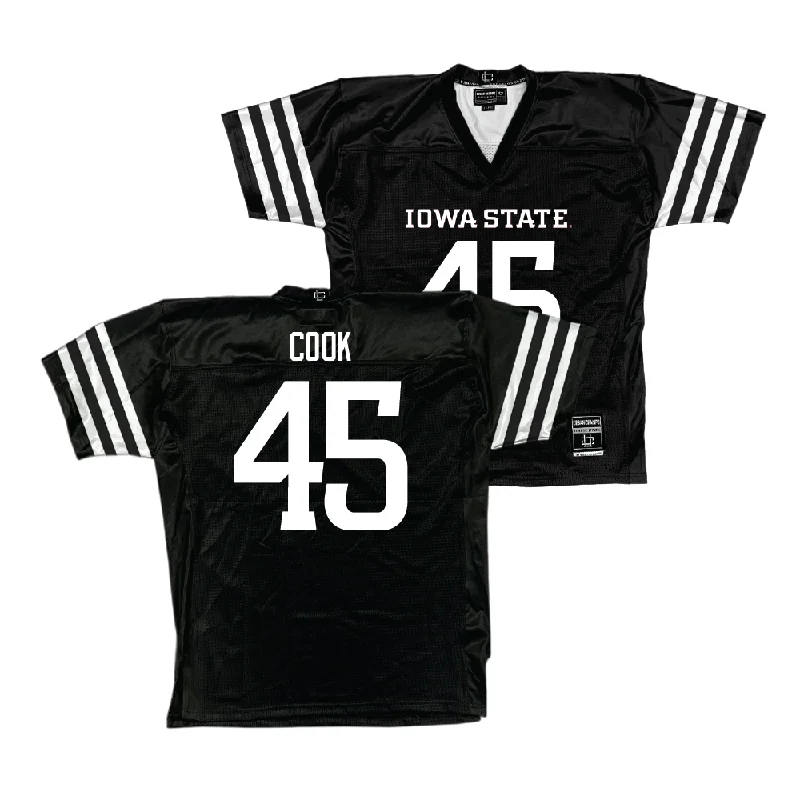 Personalized Football Jerseys For Coaches & Players-Iowa State Football Black Jersey  - Alec Cook