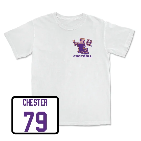 Custom Football Jerseys With Family Designs-Football White Team Tee - DJ Chester