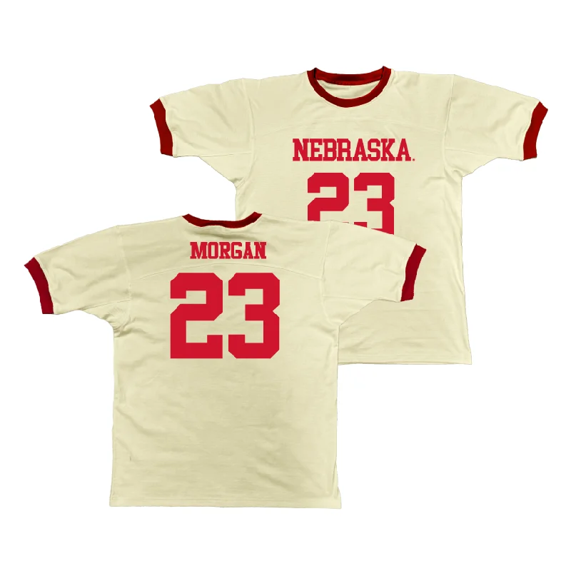 Basketball Jerseys With Player Numbers-Nebraska Retro Ringer Tee - Andrew Morgan