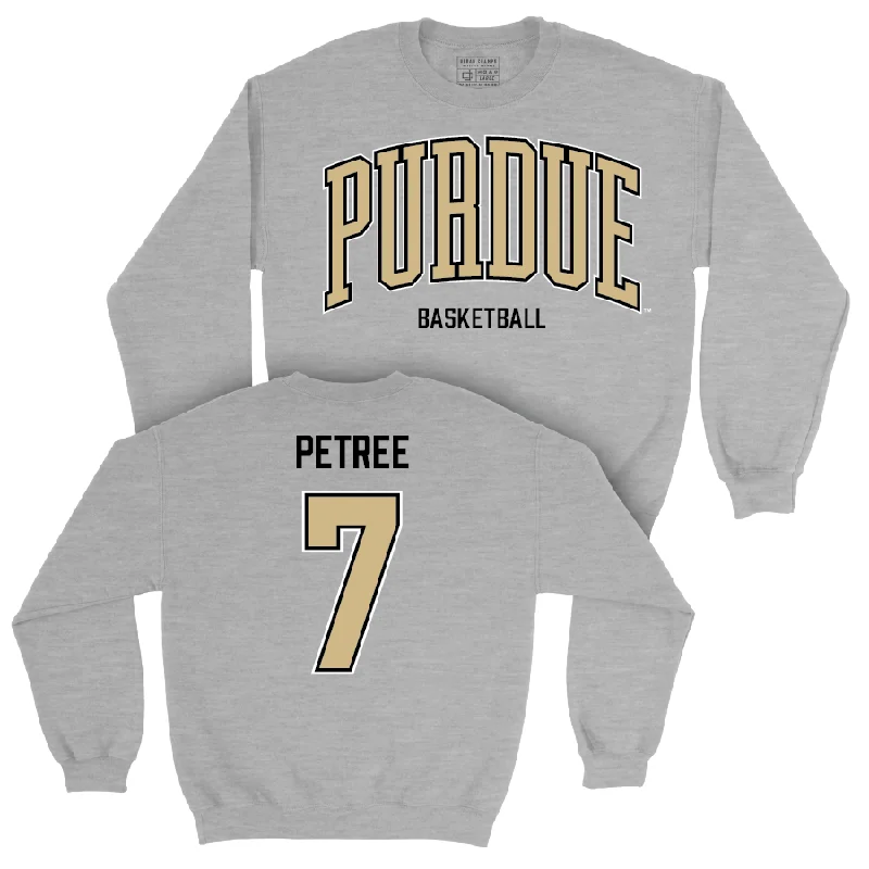 Personalized Basketball Jerseys With Bold Numbers-Women's Basketball Sport Grey Arch Crew    - Mahrianna Petree