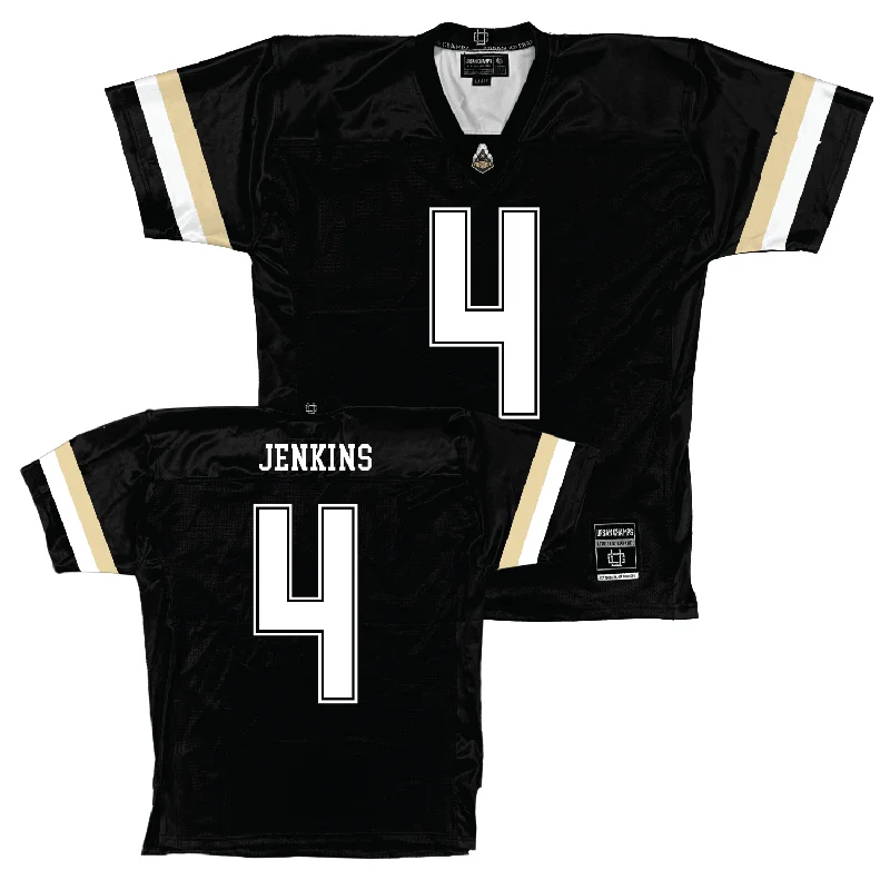 Personalized Football Jerseys With Custom Fabric-Purdue Black Football Jersey - Kydran Jenkins | #4