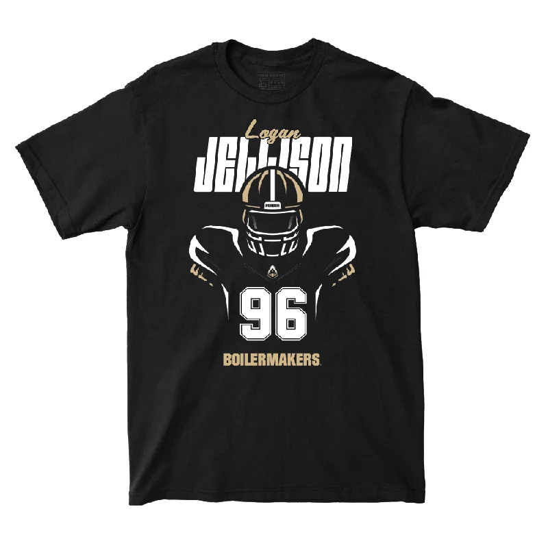 Football Jerseys For Fundraisers-Silhouette Black Football Tee   - Logan Jellison