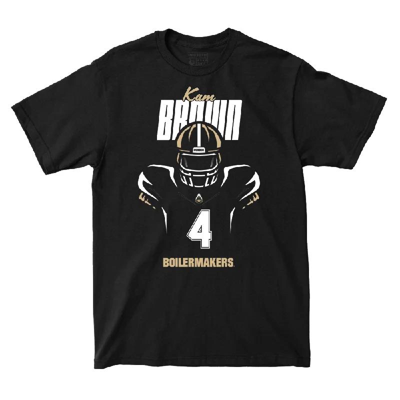 Customizable Football Jerseys-Silhouette Black Football Tee   - Kam Brown