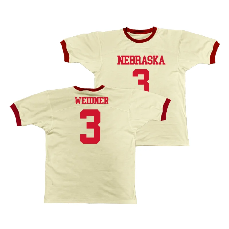 Basketball Jerseys With Fun Designs-Nebraska Retro Ringer Tee - Allison Weidner | #3