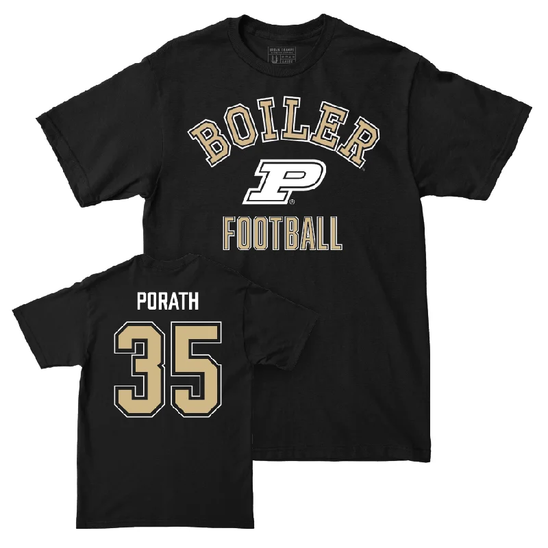 Custom Football Jerseys For Tournaments-Football Black Classic Tee   - Spencer Porath