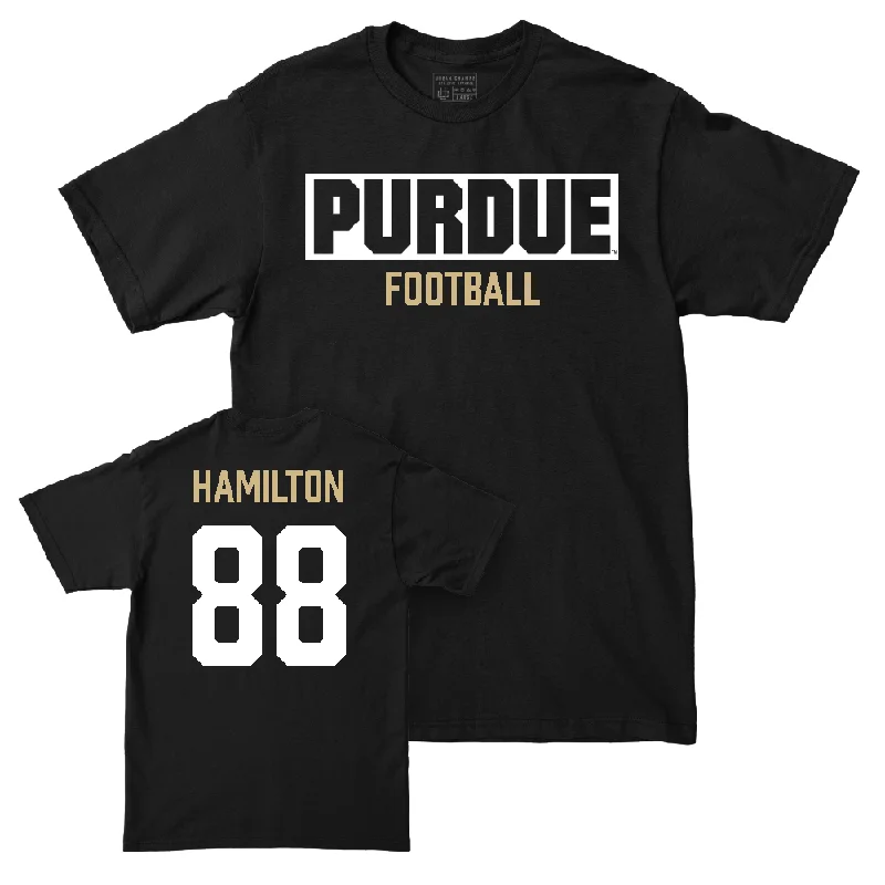 Custom Football Jerseys For Alumni Games-Football Black Staple Tee   - Donovan Hamilton