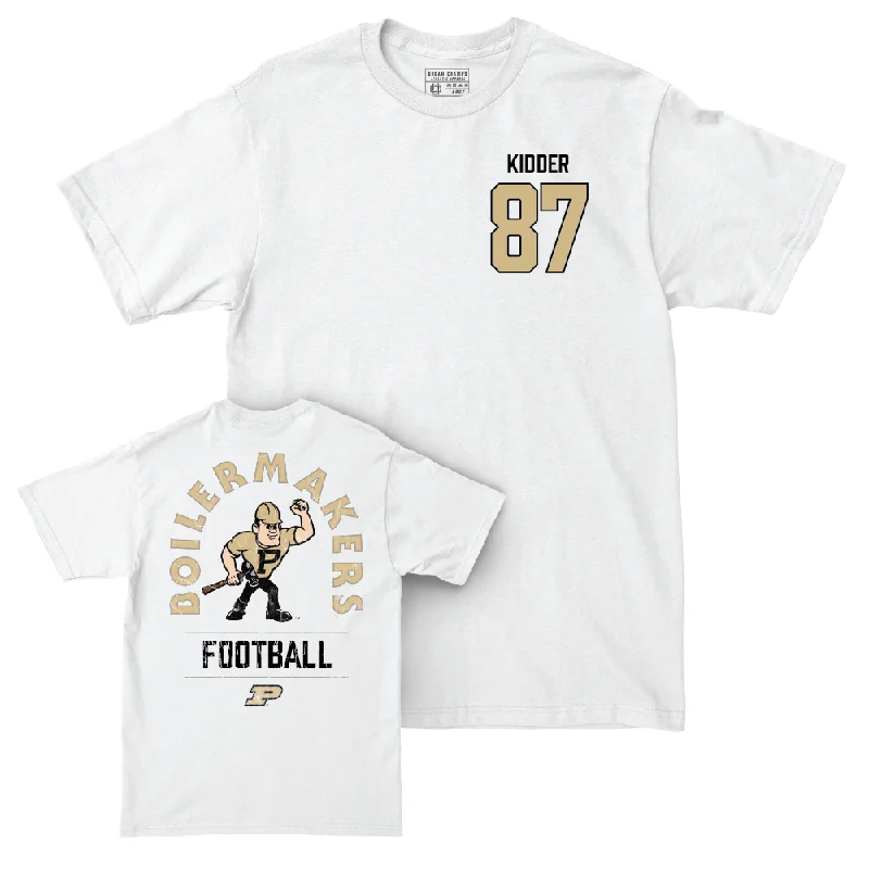 Football Jerseys For Adult Leagues-Football White Mascot Comfort Colors Tee   - Adam Kidder