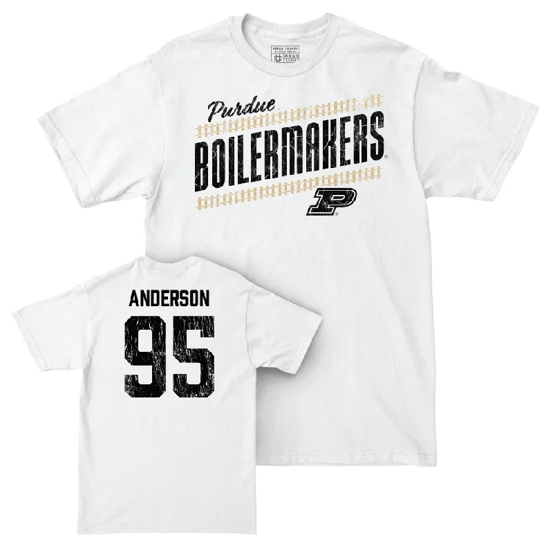 Custom Football Jerseys For Professional Teams-Football White Slant Comfort Colors Tee  - Joe Anderson