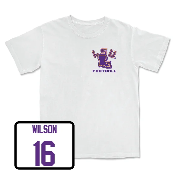 Football Jerseys With Vibrant Custom Designs-Football White Team Tee - Quad Wilson IV