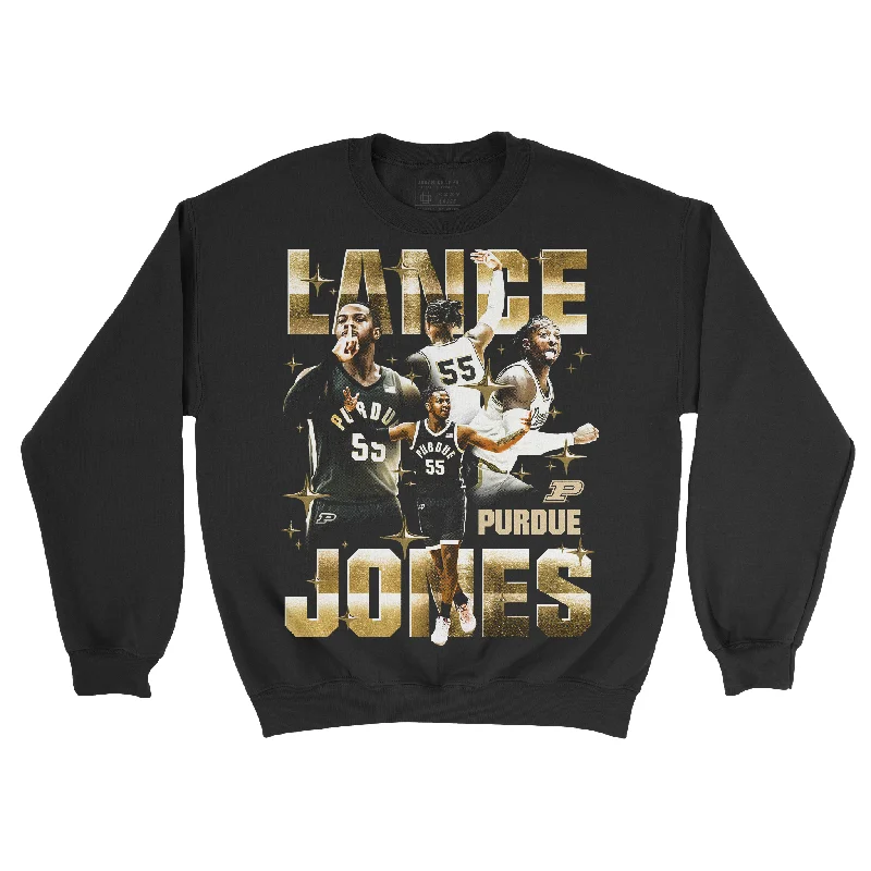 Custom Team Basketball Jerseys For Tournaments-EXCLUSIVE RELEASE: Lance Jones Graphic Black Crew