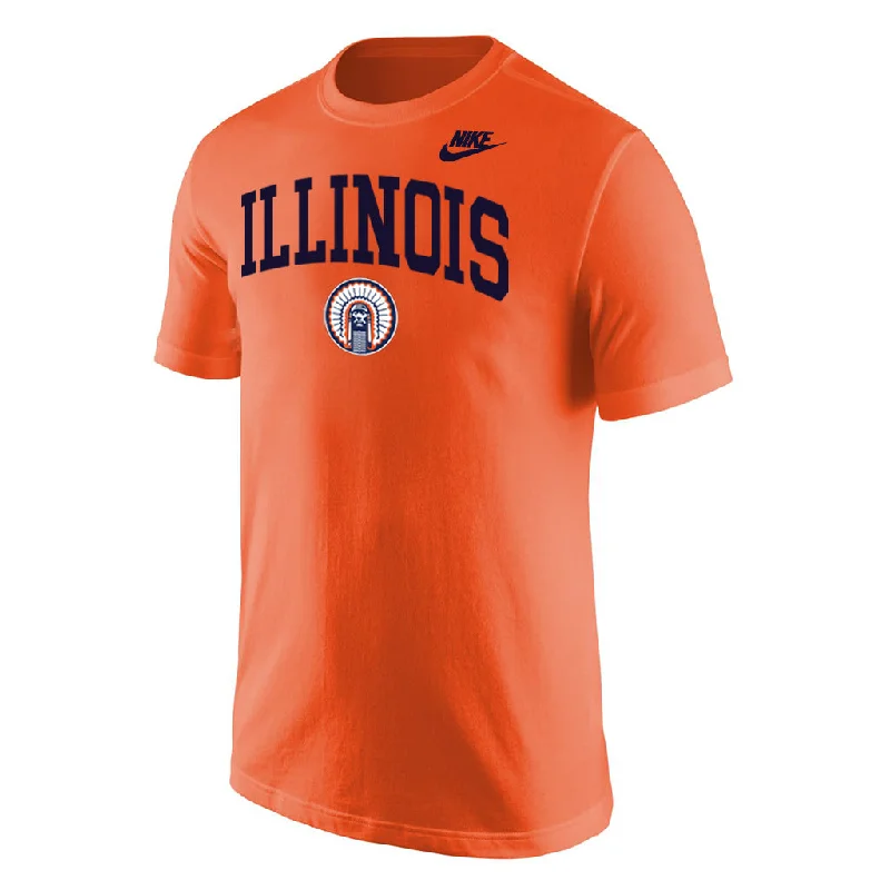 Custom Basketball Jerseys For Rec Leagues-Illinois Fighting Illini Men's Nike Arch Chief T-Shirt