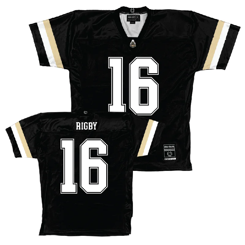 Football Jerseys With Custom Sizing-Purdue Black Football Jersey   - Shamar Rigby