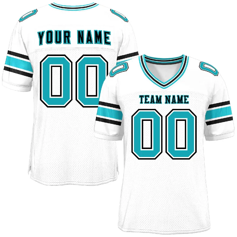 Personalized Football Jerseys For School Teams-Custom White Personalized Classic Authentic Football Jersey