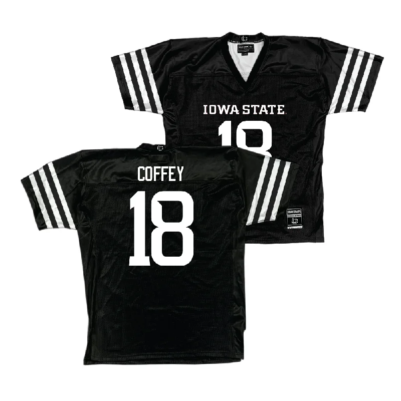 Football Jerseys With Custom Text-Iowa State Football Black Jersey  - David Coffey