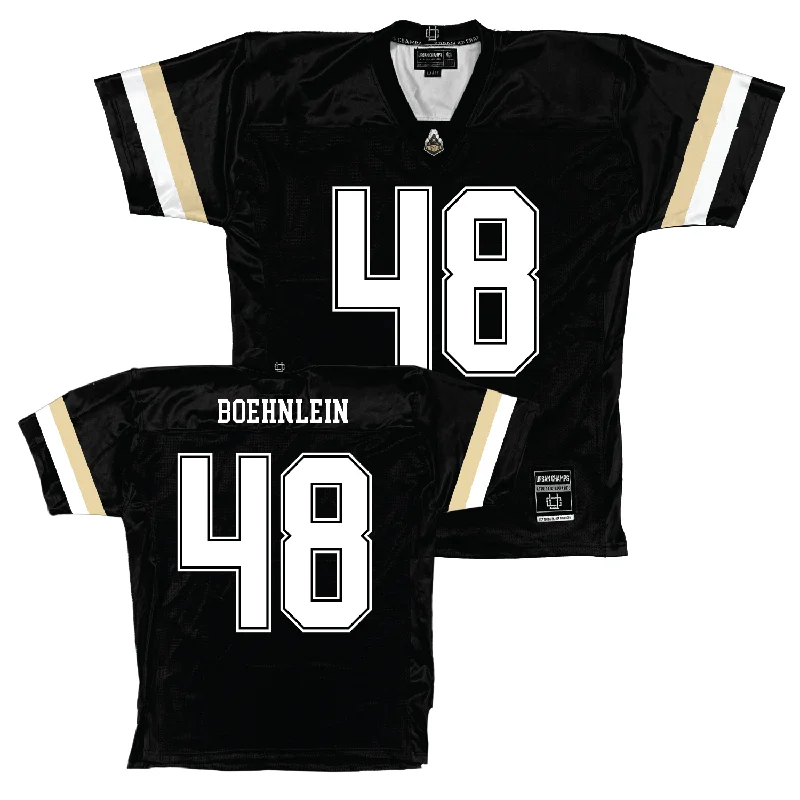 Football Jerseys With Custom Designs For Players-Purdue Black Football Jersey - Bennett Boehnlein | #48