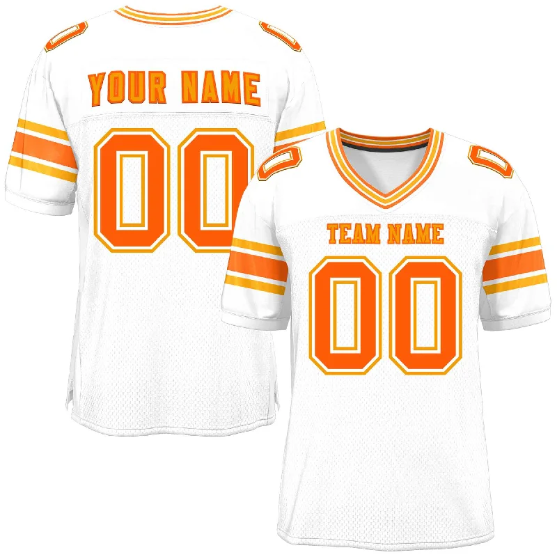 Custom Football Jerseys For Special Events-Custom White Personalized Classic Authentic Football Jersey