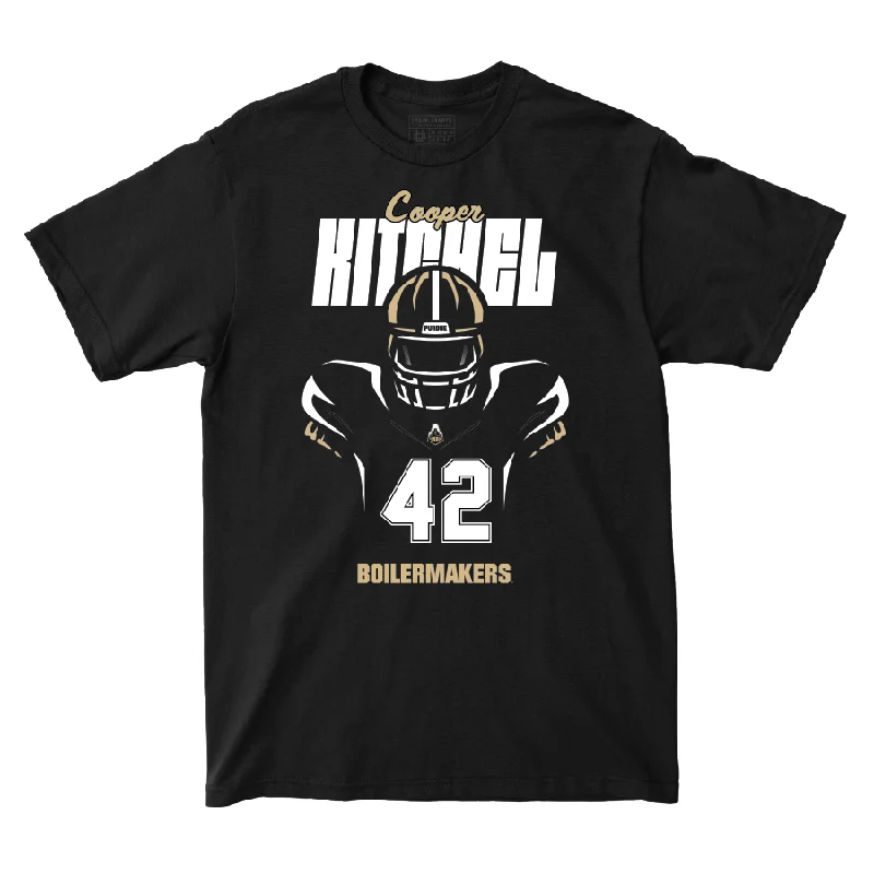 Personalized Football Jerseys For Youth Teams-Silhouette Black Football Tee   - Cooper Kitchel