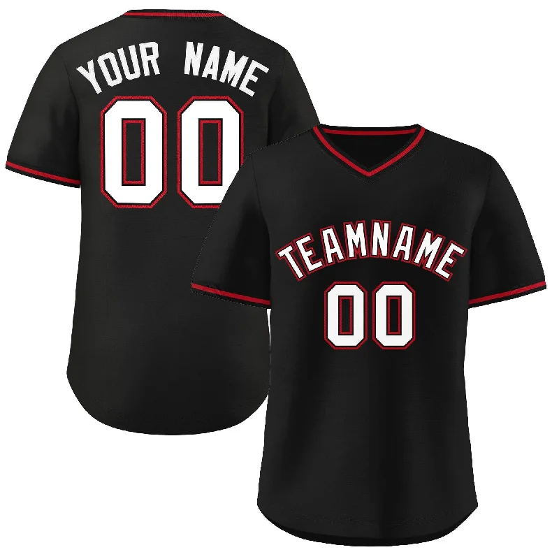 Custom Baseball Jerseys With Team Colors-Custom Black Classic Style Personalized Authentic Pullover Baseball Jersey