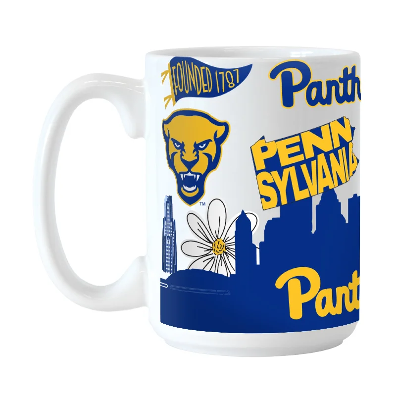 Custom Mug Sets For Teams-Pittsburgh 15oz Native Sublimated Mug