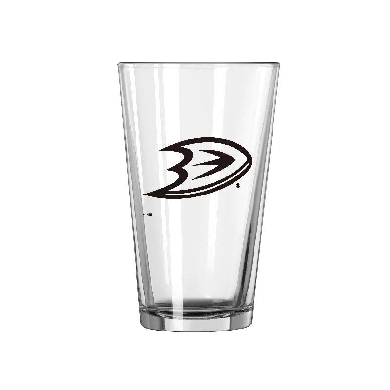 Team Mugs With Logo And Text-Anaheim Ducks 16oz Gameday Pint Glass