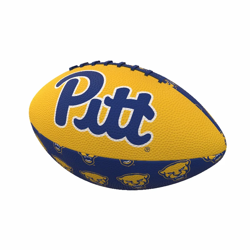 Custom Rugby Balls With Team Logo-Pittsburgh Repeating Mini-Size Rubber Football