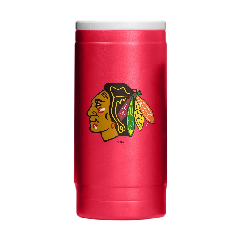 Team Mugs With Player Numbers-Chicago Blackhawks 12oz Flipside Powder Coat Slim Can Coolie