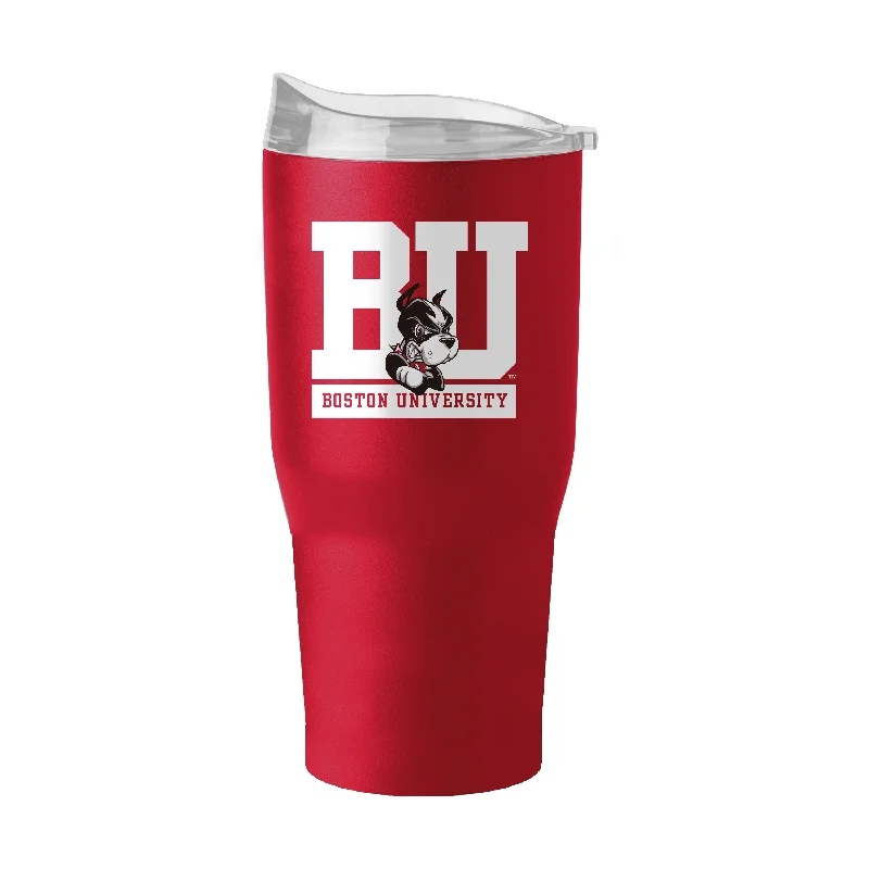 Custom Team Mugs For Celebrations-Boston University 30oz Flipside Powder Coat Tumbler