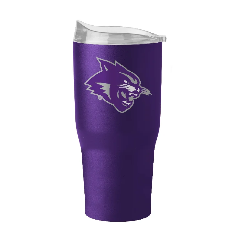 Custom Mugs With Team Symbols-Hampton University 20oz Flipside Powder Coat Tumbler