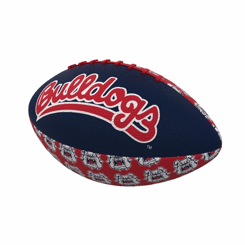 Rugby Balls For Power Kicking Practice-Fresno State Mini-Size Rubber Football