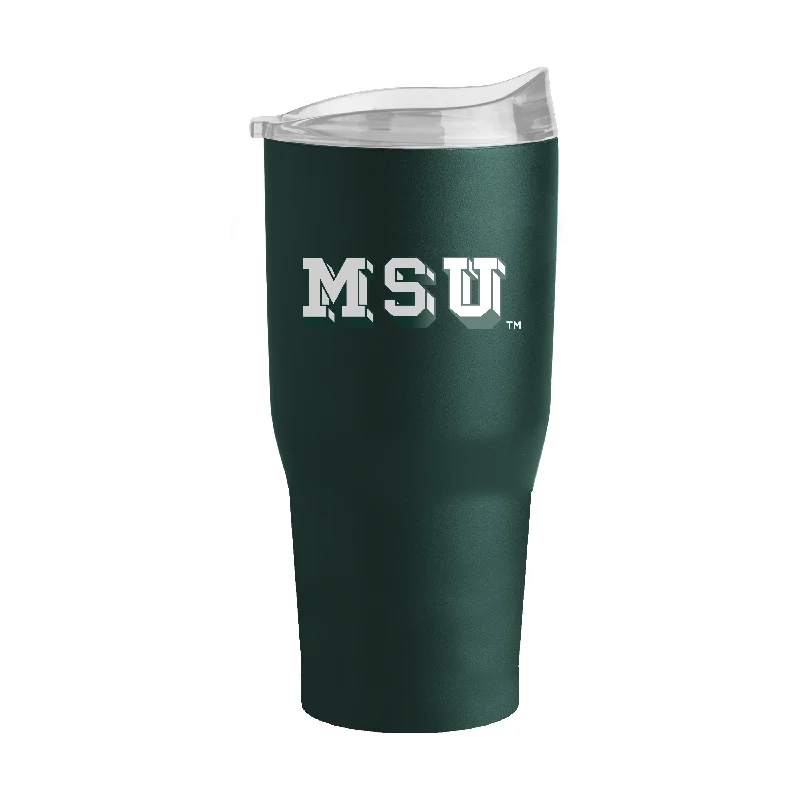 Custom Team Mugs For Birthdays-MI State Vault 30oz Flipside Powder Coat Tumbler