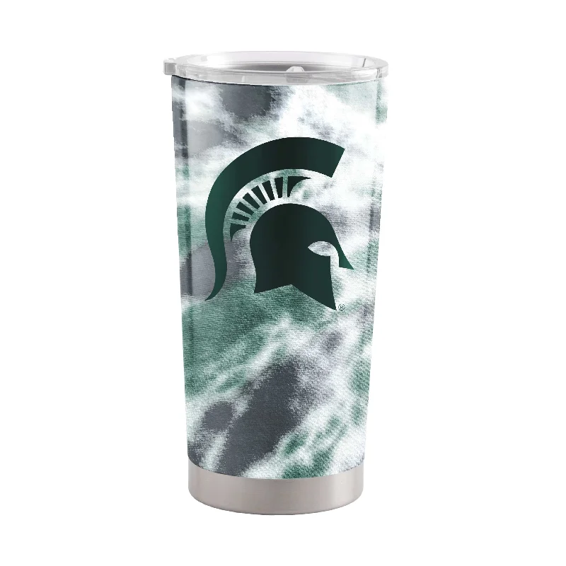 Custom Team Mugs For Weddings-Michigan State 20oz Tie Dye Stainless Steel Tumbler