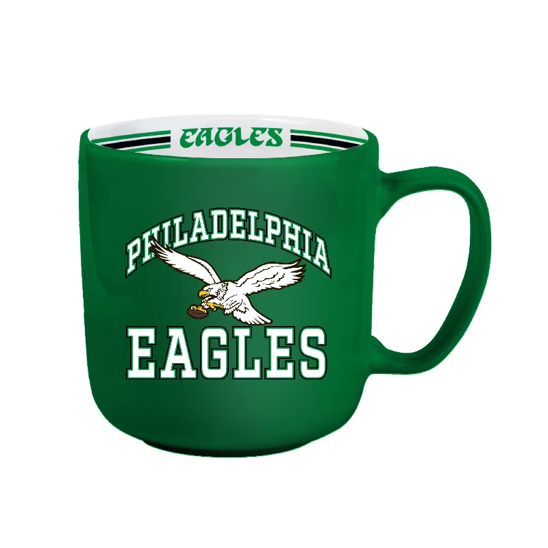 Team Mugs For Corporate Gifts-Philadelphia Eagles Retro 15oz Stripe Mug