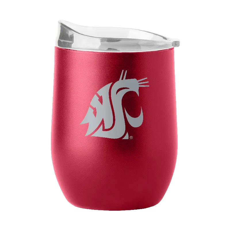 Personalized Mugs For Team Fundraisers-Washington State 16oz Flipside Powder Coat Curved Bev