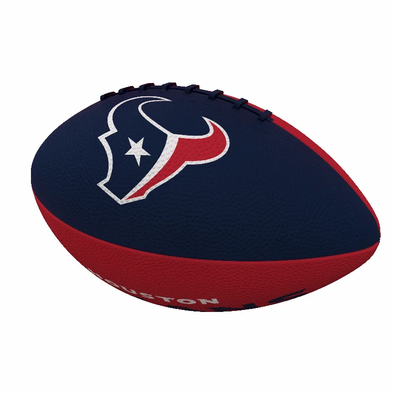 Best Rugby Balls For Handling and Kicking-Houston Texans Pinwheel Logo Junior-Size Rubber Football