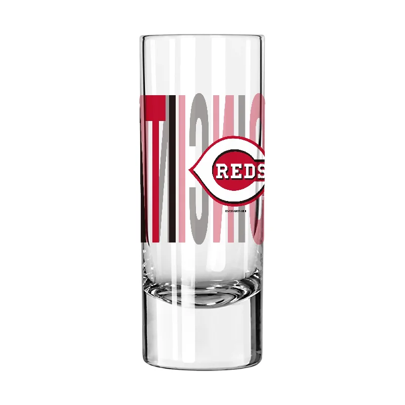 Custom Team Mugs For Group Gifts-Cincinnati Reds 2.5oz Overtime Shooter