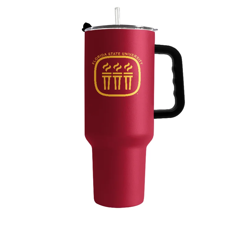 Personalized Team Mugs For Recognition-Florida State 40oz Logo Powder Coat Tumbler