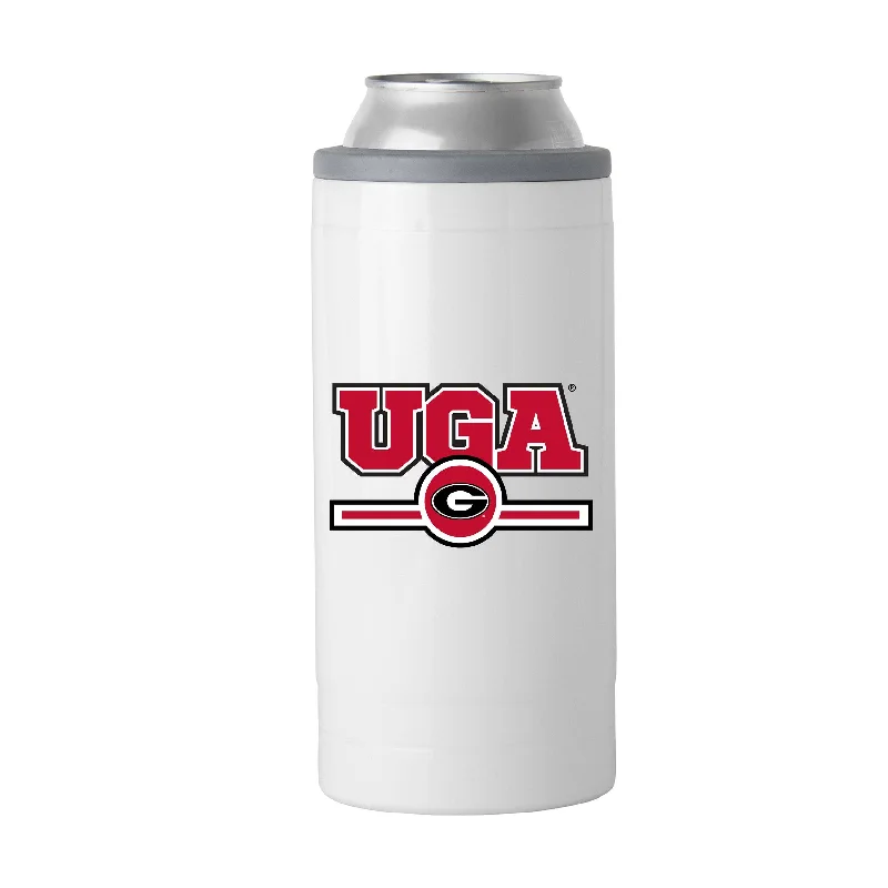 Bulk Team Mugs-Georgia  Letterman 12 oz Slim Can Coolie