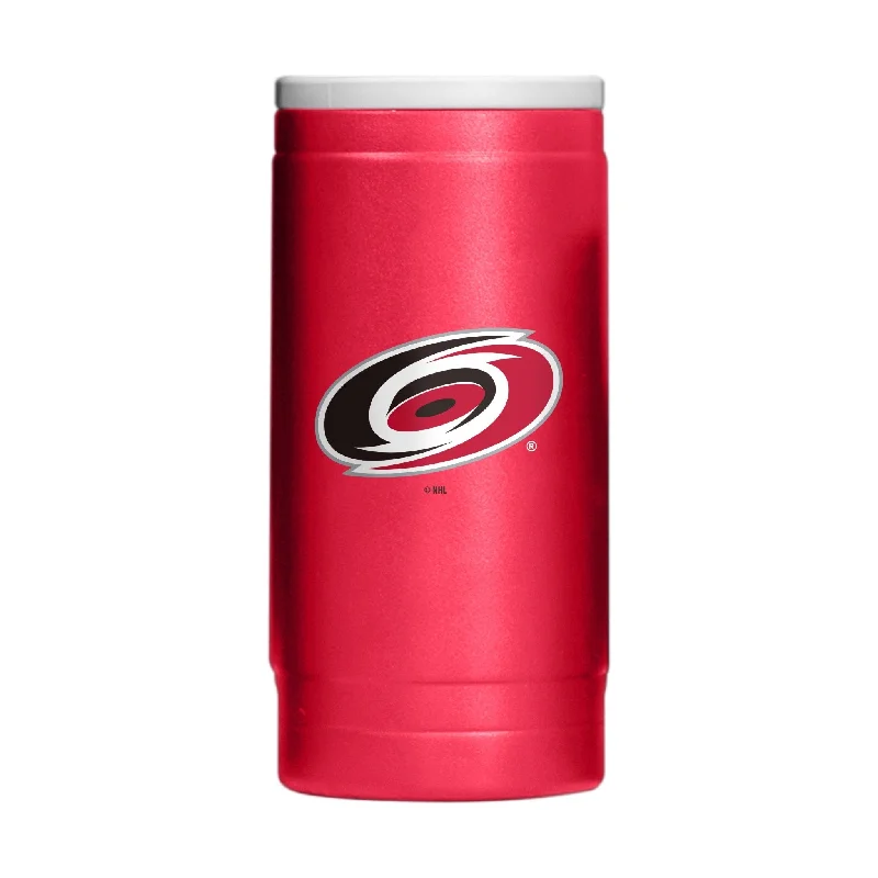 Customized Team Mugs For Holiday Gifts-Carolina Hurricanes 12oz Flipside Powder Coat Slim Can Coolie