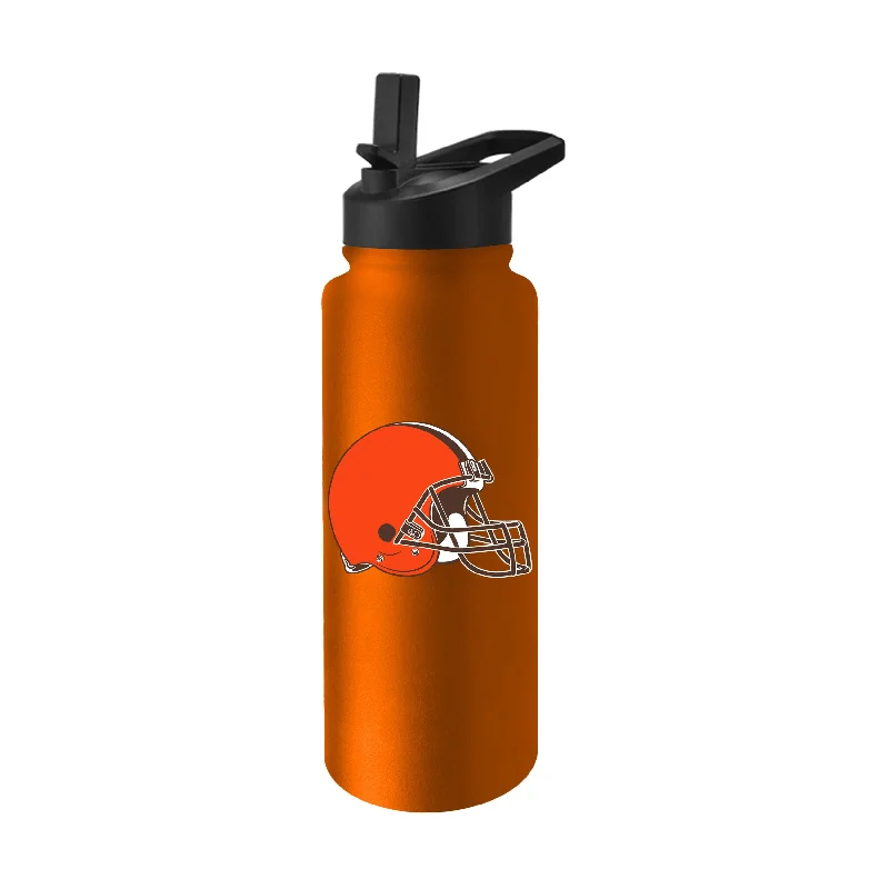 Team Mugs For Team Leaders-Cleveland Browns Logo 34oz Quencher Water Bottle