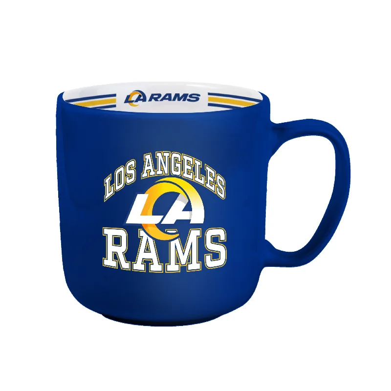 Creative Custom Team Mugs-LA Rams 15oz Stripe Mug