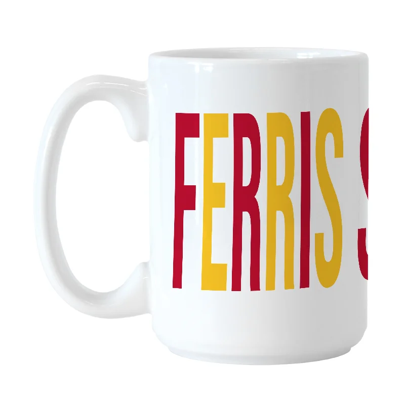 Team Mugs For Gift Giving-Ferris State 15oz Overtime Sublimated Mug