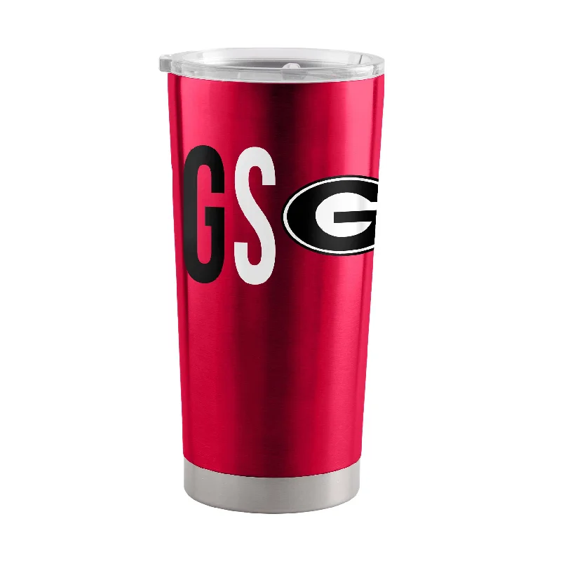 Custom Team Mugs With Graphics-Georgia 20oz Overtime Stainless Tumbler