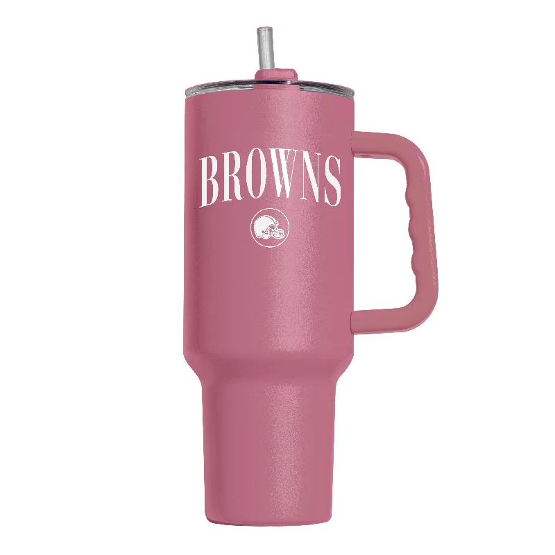 Team Mugs For Sports Fans-Cleveland Browns 40oz Cinch Berry Powder Coat Tumbler