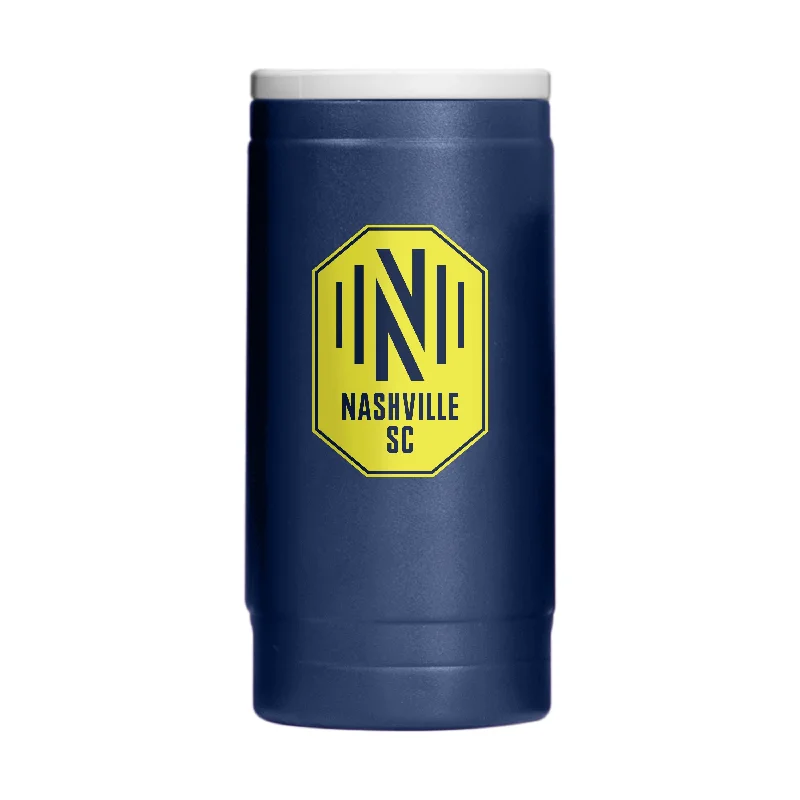 Team Mugs With Company Logos-Nashville SC Walker Zimmerman 12oz Powdercoat SlimCan Coolie